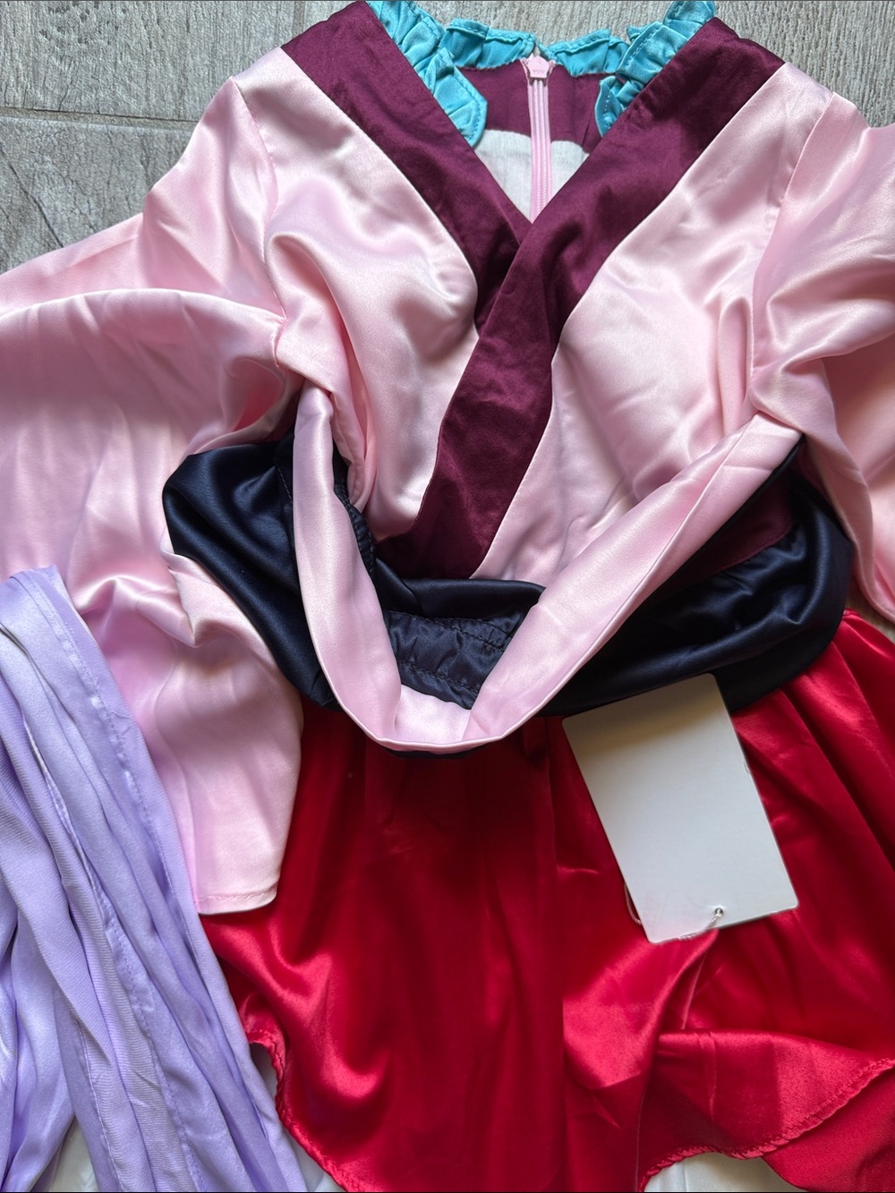 GUC Only Little Once -Disney’s Mulan Satin Layered Dress with Lilac Sash - Picture 5 of 10